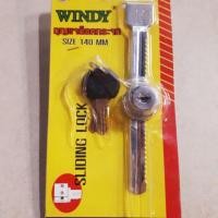 ราคา กุญแจล็อคกระจกบานเลื่อน 140mm windy (923558833)