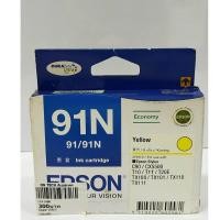 ราคา Epson 91N Y ตลับหมึกอิงค์เจ็ท สีเหลืองของแท้ โล๊ะล้างสต็อก (5140489621)