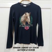 ราคา เสื้อเด็ก ARMANI JUNIOR แท้ ใหม่100% สีกรมลายม้าผสมงานปักสวยหรู ผ้านิ่มเด้งดีผ้าดีมากๆค่ะไซส์ 12Y 154cm (23122042965)