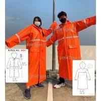ราคา RLT015XL, XXL เสื้อกันฝนผู้ใหญ่ จราจร แบบโค๊ตยาว ติดแถบสะท้อนแสง (6584512420)