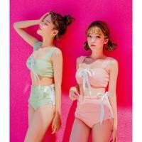ราคา ชุดว่ายน้ำเอวสูง ชุดว่ายน้ำสีดำ ชุดว่ายน้ำสีชมพู ชุดว่ายน้ำโบว์ ชุดว่ายน้ำสีเเขียว ชุดว่ายน้ำเกาหลี (535583908)