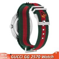 ราคา Gucci Gg2570 Black Dial Green Red Ya142305 / Blue Red Ya142304 Nylon 41Mm Watch (Brand New In Box) (28657300673)
