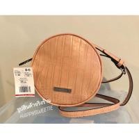 ราคา ใหม่ MANGO กระเป๋าสะพายทรงกลม สีชมพู สายปรับได้ (4084456873)