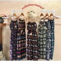 ราคา เดรสลายช้าง ชุดลายช้าง ชุดผ้าสปัน ใส่เที่ยว (17496558800)