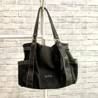 ราคา ส่งต่อ กระเป๋าผ้าสีดำ สายหนัง ยี่ห้อ Nine West ของแท้ % ส่งฟรี⚡️❤️ (7632064888)