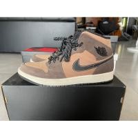 ราคา Air Jordan 1 Mid SE Dark Chocolate มือสอง รับประกันของแท้ (23573193661)