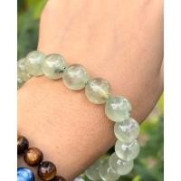 ราคา กำไลหินนำโชคพรีไนท์ ขนาด12.5มิล (20890289533)