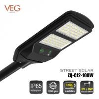 ราคา good.garden29 V.E.G. lighting โคมไฟถนนโซล่าเซลล์ 100W แสงขาว รุ่น ZQ-CJ2 สีดำ ยอดขายอันดับ1 (28312069228)
