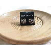 ราคา ต่างหูเงินแท้ลายกุหลาบ (1578656593)