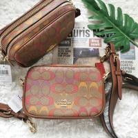 ราคา Coach C1308 Jes Crossbody 20 In Rainbow Signature Canvas กระเป๋าสะพายข้าง