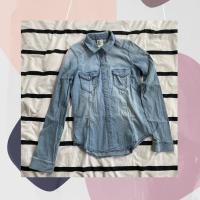 ราคา มือสอง/พร้อมส่ง - (ของแท้) H&M เชิ้ตยีนส์ ไซส์ 34 / US4 (7840932547)