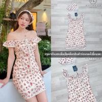 ราคา งานป้าย Natacha เดรสสั้นปาดไหล่แต่งระบายพิมพ์ลายดอกไม้ผ้าลูกไม้ฉลุลาย ผ้าโพกผมสวยเข้าเซต (29700845407)