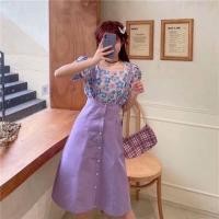 ราคา เซ็ต2ชิ้น เอี้ยมกระโปรงทรงเอวสูงใส่เข้าเซ็ตกับเสื้อพิมพ์ลายดอก โทนสีม่วงลาเวนเดอร์ สดใสทั้งชุดเลยค่า (3732242787)