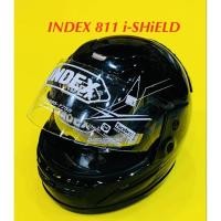 ราคา หมวกกันน็อค index 811 ไอชิลค์ Size : L (แผ่น2ชั้น) สีดำเงา : INDEX (22923659601)