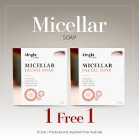 ราคา [1แถม1] Alright ออไรท์ ไมเซล่า สบู่ล้างหน้า ขนาด 70 กรัม (25134699659)