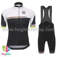 ราคา ชุดจักรยานแขนสั้นทีม Giro d'Italia 17 (10) สีดำขาว UCI กางเกงเอี๊ยม (9149122186)