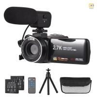 ราคา Andoer 2.7K กล้องวิดีโอดิจิตอลกล้องวิดีโอ DV Recorder 48MP 16X ซูมดิจิตอล 3.0 นิ้ว IPS แผงสัมผัสรองรับการตรวจจับใบหน้าความงาม Face Smile Capture Anti-shake พร้อม 2 ชิ้น Batteri (26413644685)