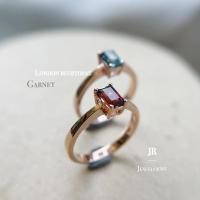 ราคา แหวนเงิน925ฝังพลอยโกเมนและลอนดอนบลูพลอยแท้ (11285138144)