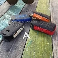 ราคา ซองหนังแท้ ใส่กุญแจรีโมทรถยนต์ รุ่นด้ายสีทรูโทน HONDA HR-V,CR-V,BR-V,JAZZ Smart Key 2 ปุ่ม (13410565957)