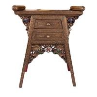 ราคา 39cmx65cmx90cm ตู้ไม้ ตู้เก็บของ ตู้โชว์ ลายไทยล้านนาโบราณ เดินเส้น ติดกระจก (9555495391)