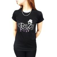 ราคา เสื้อยืดปักเลื่อมCrazy Fun (654879354)