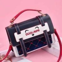 ราคา #228 Duolaimi กระเป๋าทรงกล่องสีกรมท่า ขนาด8.5นิ้ว งานสวยแบรนด์พรีเมี่ยม (2341917090)