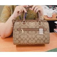 ราคา กระเป๋าหมอน 10 นิ้ว COACH F83607 ROWAN SATCHEL IN SIGNATURE CANVAS ขนาด 10 1/2" (L) x 6 1/4" (H) x 5 1/2" (W) (13196206798)