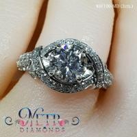 ราคา แหวนเพชร 2 กะรัต เจียระไน 100 เหลี่ยม เพชรเลียนแบบเพชรแท้ ทำจาก เพชร CZ, Cubic Zirconia หรือ เพชรโคลนนิ่ง ดีไซน์หรูหรา (3688265913)