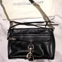 ราคา กระเป๋าสะพาย Rebecca Minkoff ของแท้สีดำ อะไหล่ทอง (7388814568)