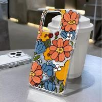 ราคา โปร่งใสพื้นที่สําหรับ iphone 15promax 14 11 13 12 7Plus X XS Max 8 7 ดอกไม้สีแดงขนาดใหญ่กันกระแทก (26859431654)