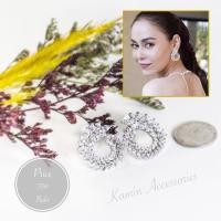 ราคา ต่างหู เพชร CZ ทรงใบมะกอก ก้านเงิน 92.5 ไม่ลอกไม่ดำ (1457921748)