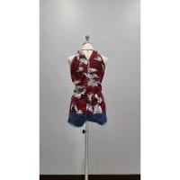 ราคา เสื้อแขนกุดชีฟองลายดอกสีแดง (23736392940)