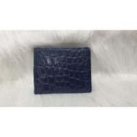 ราคา กระเป๋าสตางค์หนังจระเข้แท้ 100% สีน้ำเงินเข้ม (9783504251)