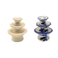 ราคา พานถวายของ พานเซรามิคสีขาว/ลายน้ำเงิน พานจิ๋ว ขนาด 1/1.5/2 นิ้ว (26262512134)