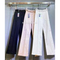 ราคา กางเกงขาทรงกระบอกตรงตีเกล็ดหน้า (3563120764)