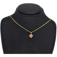 ราคา Princely สร้อยคอทอเคแท้ 9K พร้อมจี้กลมฝังเพชรสวิส (1007740783)