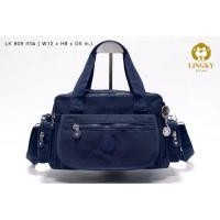 ราคา กระเป๋าแบรนด์แท้ LINGKY % กระเป๋าทรงถือ+สะพายข้าง ผ้าร่ม รุ่น LK-809 ขนาด 12" ( รวมกระเป๋าข้าง 14") มีทั้งหมด 6 ซิป (4628872793)
