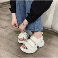 ราคา แท้ % MLB Chunky Sandal Triple Los Angeles Dodgers รองเท้าแตะ รัดส้น สีขาว logo LA (23947245610)