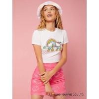 ราคา Forever21 Hello Kitty Graphic Tee เสื้อครอปแขนสั้นทรงคอกลมสีขาว ด้านหน้าสกรีนลายคิตตี้ เนื้อผ้านิ่มยืด (16288432625)