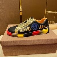 ราคา Original Versace Black Red รองเท ้ าผ ้ าใบลําลองสําหรับผู ้ ชาย (27251097210)