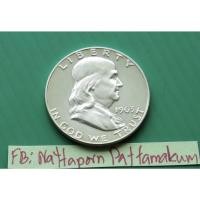 ราคา USA Half Dollar Benjamin Franklin ปี 1963 (เนื้อเงินขัดเงา) (14993661628)