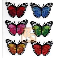 ราคา ตัวติดเสื้อ ตัวรีดเสื้อ อาร์ม Armpatch งานปักผ้า ลาย ผีเสื้อ Butterfly (8833902628)