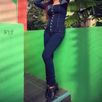 ราคา จั้มสูทเกาะอก ยีนส์ยืด สม็อคหลัง (7616542067)