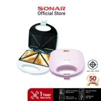 ราคา SONAR เครื่องทำแซนวิช 2สี ขาว ชมพูพาสเทล รุ่น SM-S021 เครื่องทำแซนด์วิช อุปกรณ์ทำขนม เครื่องปิ้งขนมปัง (868575788)