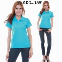 ราคา เสื้อโปโล( polo shirt )แบรนด์ Geeko ตรากวาง สีพื้นหญิง สีฟ้า(น้ำทะเล) gkc - 18W (1719524394)
