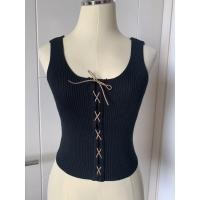 ราคา #มือ1 เสื้อกล้ามดำ ผ้าร่องไหมพรม (7890537552)