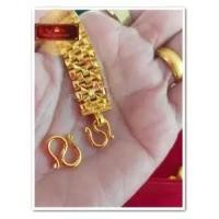 ราคา ใหม่!! ตะขอสำรองสร้อยข้อมือ ตัว S สำหรับสร้อยข้อมือ 5-8 บาท ชุบทอง 24K (99.9%) ( 3 ชิ้น/ชุด) (4065052915)