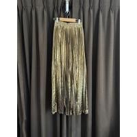 ราคา กระโปรงพลีทยาวสีทองเงา Shein (22728852317)