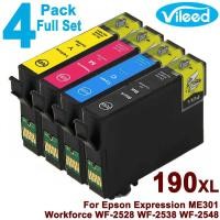 ราคา [สต็อกประเทศไทย]Suitable for EPSON 190 Compatible ink cartridges T1901-T1904 WF-2528 WF2528 WF-2538 WF-2548 printer (9517307217)