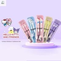 ราคา Cod 2 ชิ้น Sanrio Cinnamoroll Hello Kitty Kuromi การ์ตูนชุดบนโต๊ะอาหารเด็กช้อนส้อมเด็กให้อาหารชุดบนโต๊ะอาหารใหม่ (28112551103)